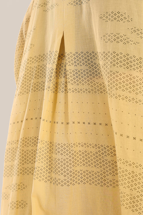 Embroidered oversized kaftan dress with V neckline
